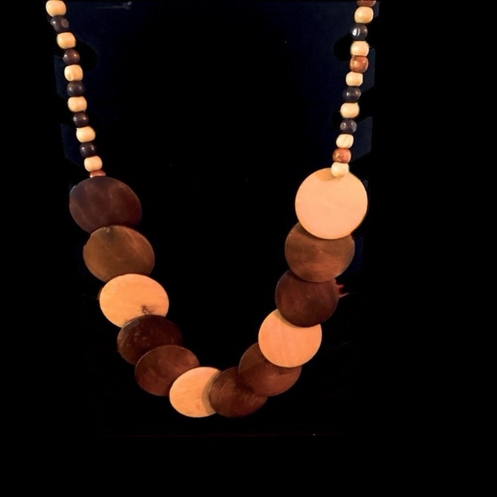 Natural 🤎 Wooden Beaded Bohemian Necklace